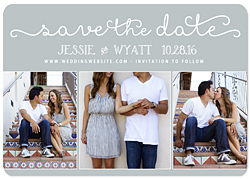 "Sweet Script" Save the Date Magnet